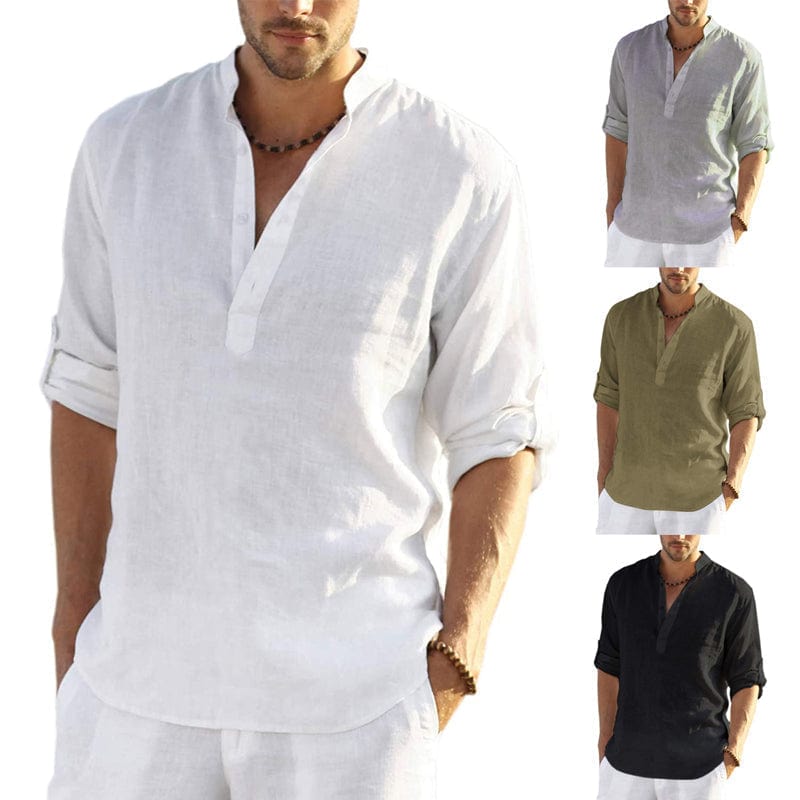Sepino Casual T-shirt i linned til mænd