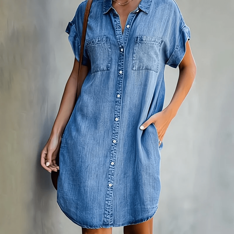 Sepino Dress Hellblau / S Dina | Denim-kjole