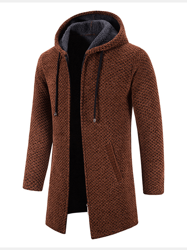 Sepino Sweaters Brun / S Scott l Stilfuld lang hættetrøje med tekstur